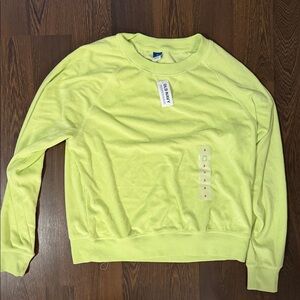 NET Bright Yellow Crewneck terry Sweatshirt